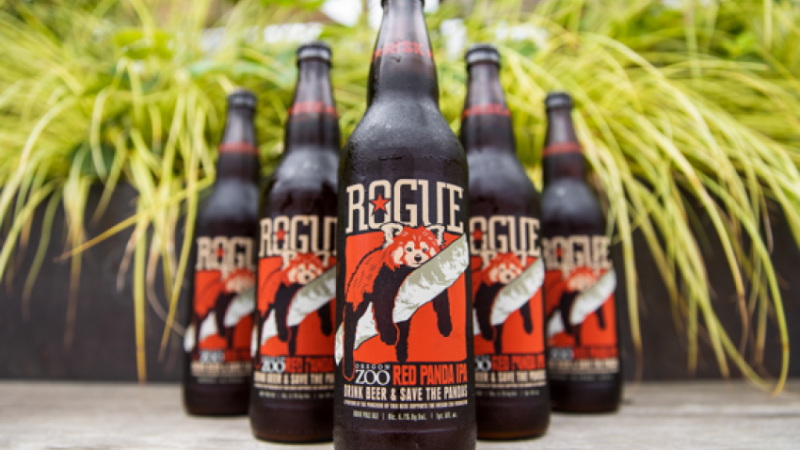 Rogue IPA with red panda label. 