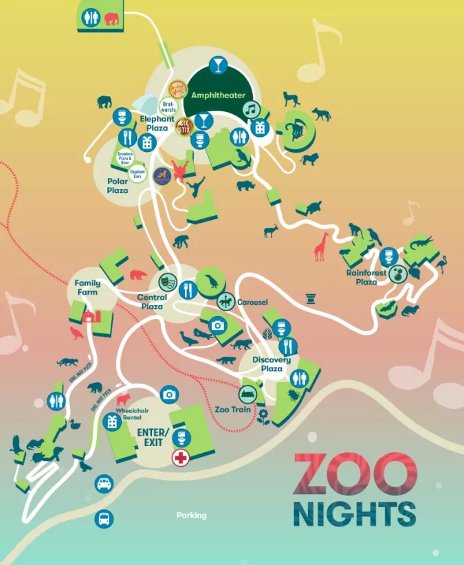 map of zoo nights