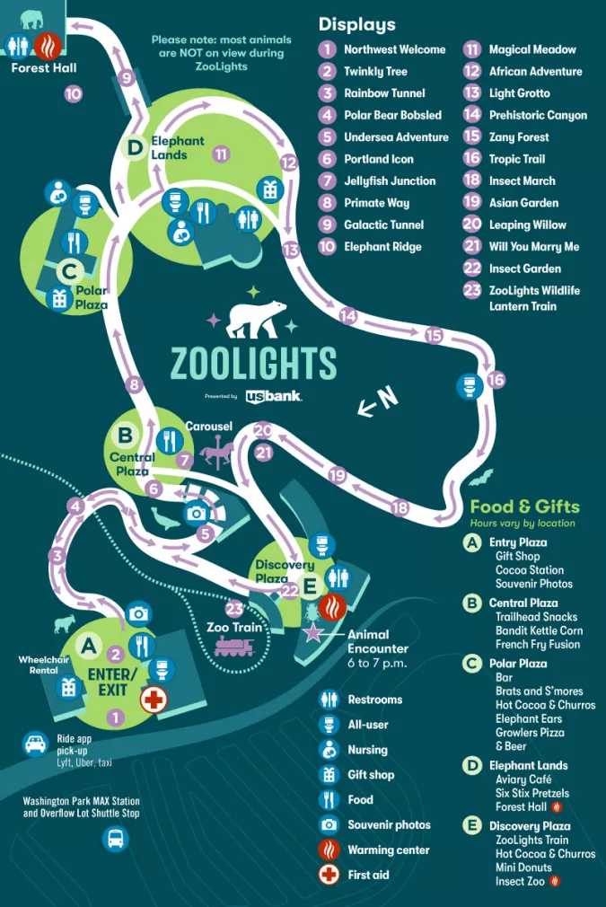 map of zoolights